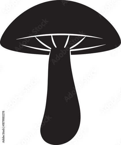  Wild Mushroom Silhouette Vector Illustration