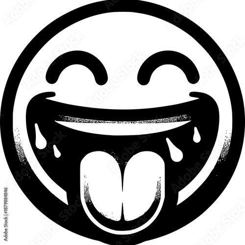 Funny cartoon face mask character vector illustration icon