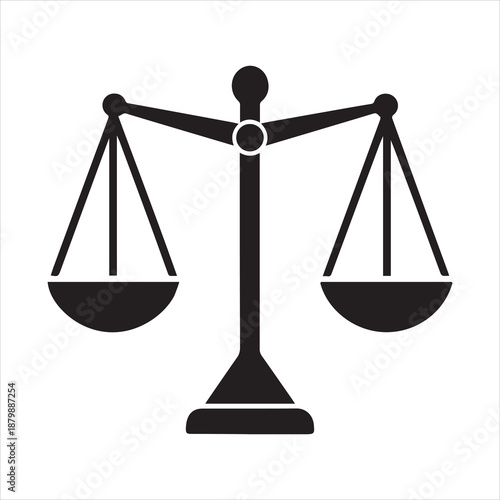 Scales Of Justice Icon Vector