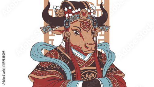 Mythical Creature in Traditional Attire