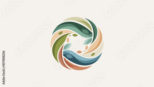 Eco Sustainability and Nature Abstract Circle 