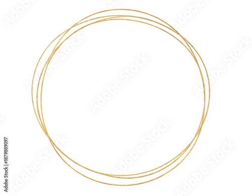 Delicate golden intertwined circles against a clean white backdrop, minimalist design