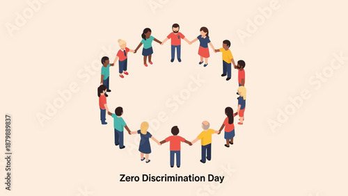 Zero Discrimination Day A Circle of Unity Celebrating Diversity and Equality Among People Worldwide