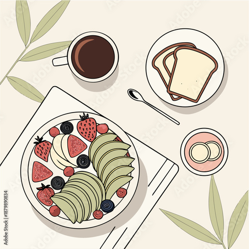 coffee and croissant