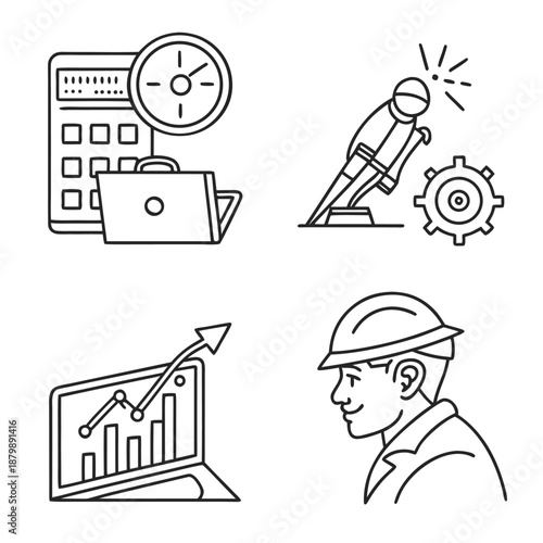 set of business icons