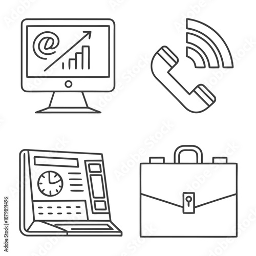set of computer icons
