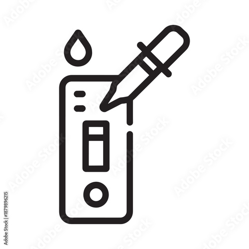 Lateral flow assay with dropper a simple diagnostic test illustration