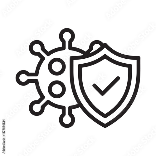 Virus protection A shield safeguards against viral threats and infection