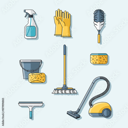 Cleaning Supplies Icons