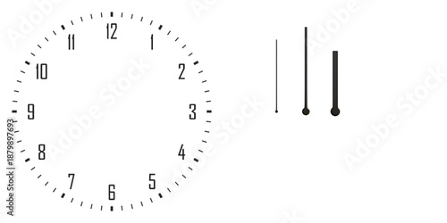 Transparent Minimalist Black 3D Wall Clock with Separated Hands