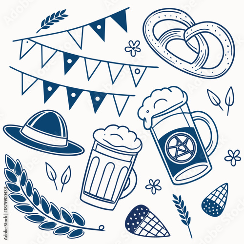Oktoberfest Beer Festival Vector Elements
