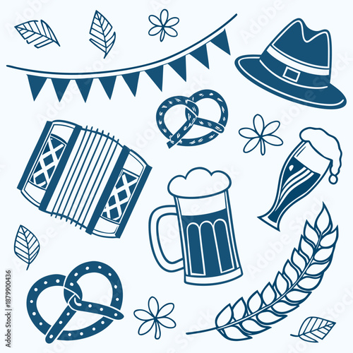 Oktoberfest Beer Festival Vector Elements