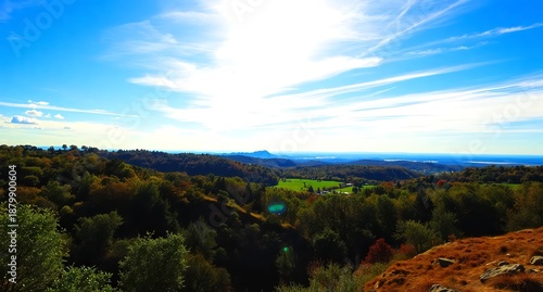 Scenic View of Lush Green Forests and Open Sky