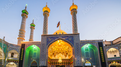 Photos Building with tomb of Fatima in Fatima Masumeh Shrine in Qom city, Iran