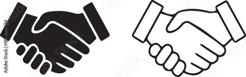 Handshake in black and white handshakes transparent background