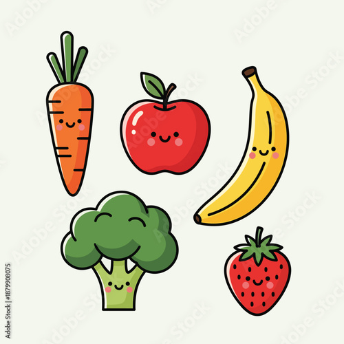Smiling Fruits and Vegetables