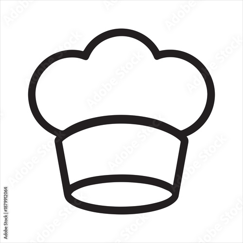 Chef Hat With Smiling Face Icon Vector Illustration
