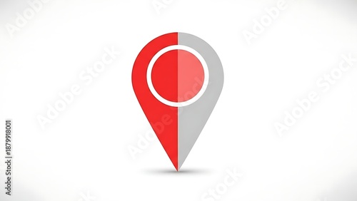 Free Download Red and White Location Pin Marker on White Background - GFXLoad