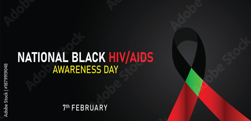 Awareness banner for National Black  HIV AIDS Awareness Day Background poster post design