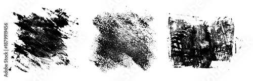 Grunge Smudge Square Shape Background Vector Set