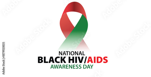 Awareness banner for National Black  HIV AIDS Awareness Day Background poster post design