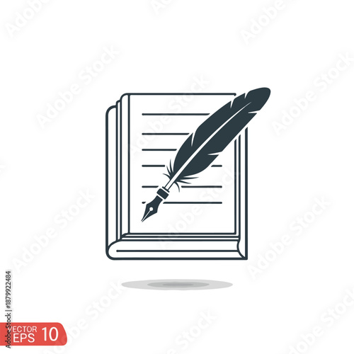 Quill Pen and Open Book