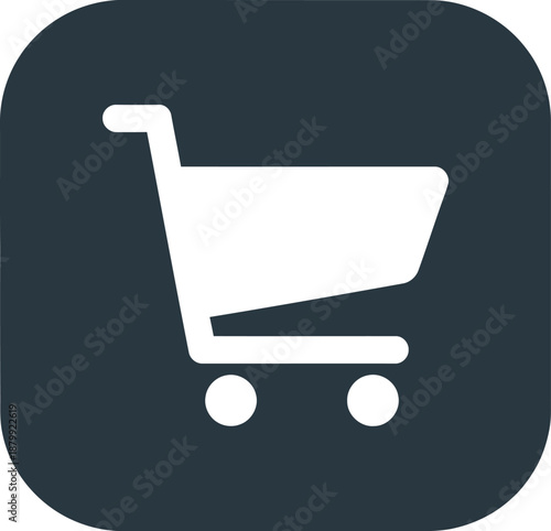 Shopping Cart Icon Graphic Illustration on Dark Background
