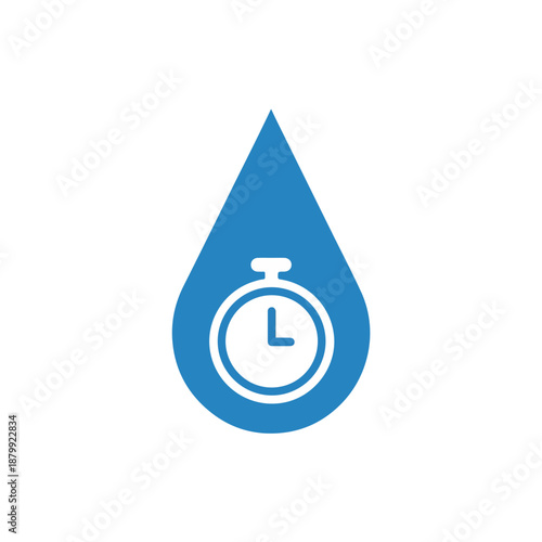 Hydro Drop with Clock Symbol