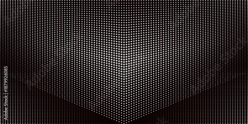 Basic halftone dots effect in black and white color. Halftone effect. Dot halftone. Hacked code. Scale size different hole space, modern background for posters, websites, web pages, business cards .