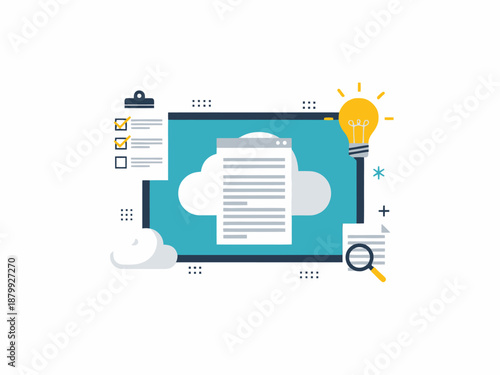 Cloud Computing Data Sharing and Connectivity Concept
