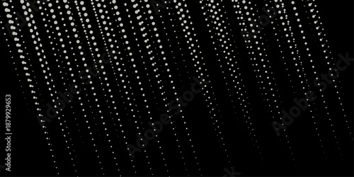 Basic halftone dots effect in black and white color. Halftone effect. Dot halftone. Hacked code. Scale size different hole space, modern background for posters, websites, web pages, business cards .