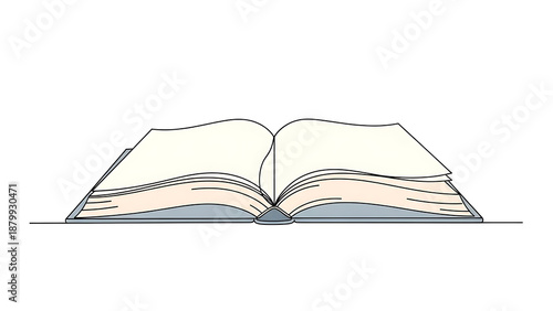 Book Icon Isolated on White Background for Education and Knowledge