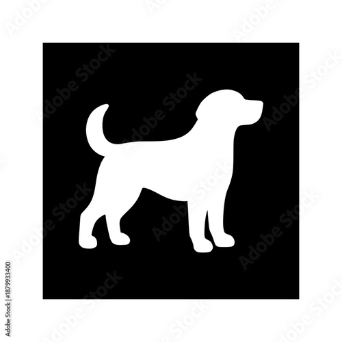 Dog Solid Black Silhouette Designs in Clean Flat Vector Composition