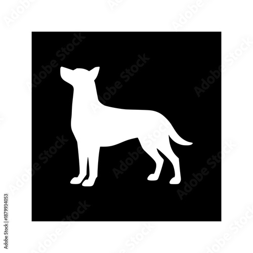 Dog Solid Black Silhouette Designs in Clean Flat Vector Composition