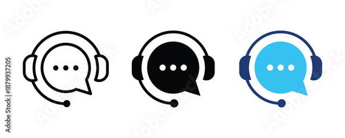 Customer support icon. Customer service icon. Call center, hotline, operator, staff, agent, service icon