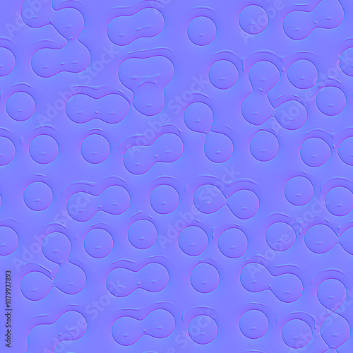 Abstract Organic Cell Pattern Normal Map for 3D PBR Materials