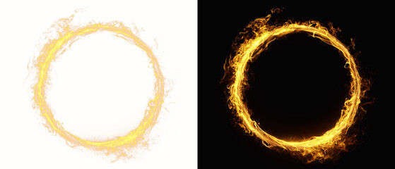 Radiant gold swirl with glowing light, sparkle, and dust trail. This vibrant PNG effect adds magic and elegance to festive, luxury, or celebratory design themes fire circle PNG
