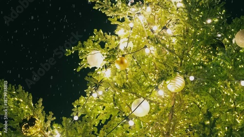 Merry Christmas Snowfall Background with Soft Falling Snowflakes