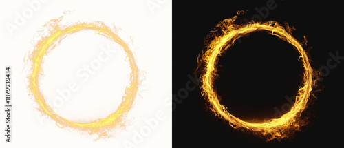 Foto Scorched Ring of Fire with Intense Flame