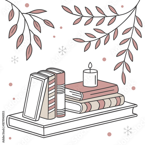 Fashionable Winter Snow Boots Flat Design Illustration