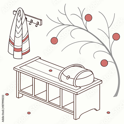 Majestic Snowy Mountain Peak Vector Illustration