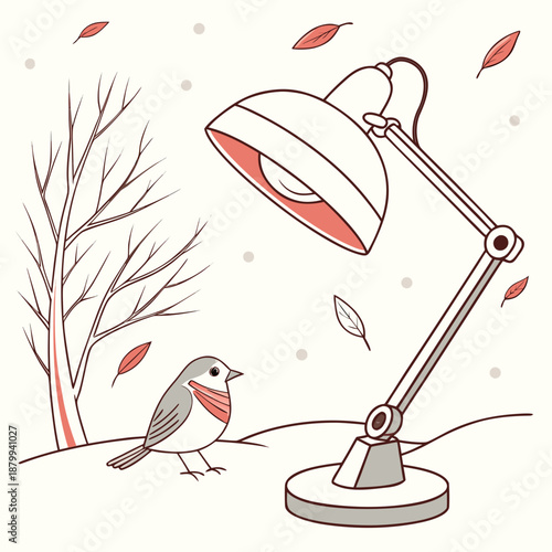 Hanging Paper Hearts Decoration Minimalist Vector