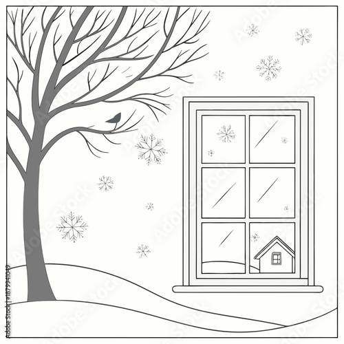 Calendar Page Highlighting February 14th Minimal Vector