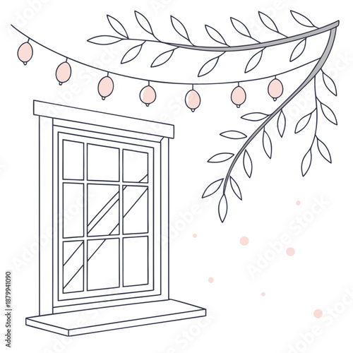 Modern February Monthly Calendar Page Icon Vector Illustration