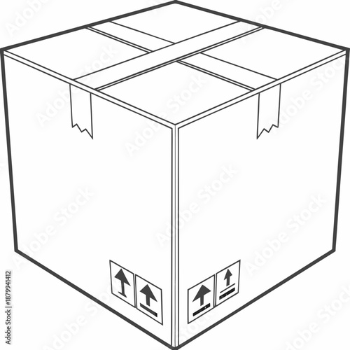 E-commerce Delivery Package Vector Illustration