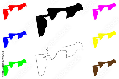 Subic city (Central Luzon Region, Republic of the Philippines, ROP) map vector illustration, scribble sketch Subic map