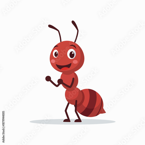 Happy Cartoon Ant Character
