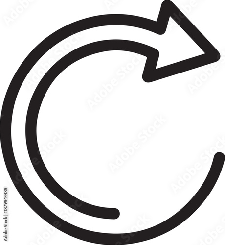 Update refresh reload rotation arrow symbol for data synchronization system restart web navigation interface design digital processing loop motion