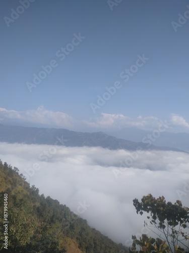 clouds over the mountains