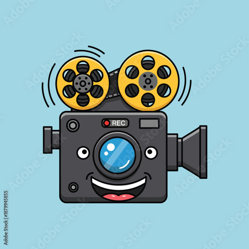 Smiling Video Camera with Film Reels